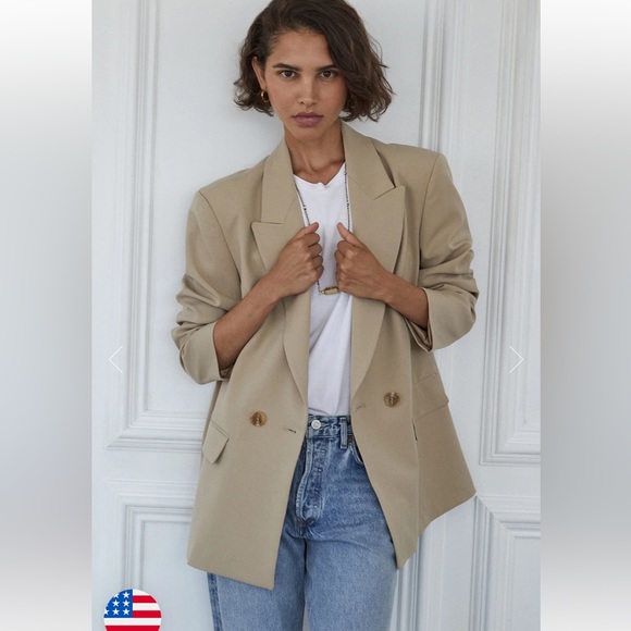 Velvet by Jenny Graham Khaki Fairfax Blazer - Picture 2 of 11